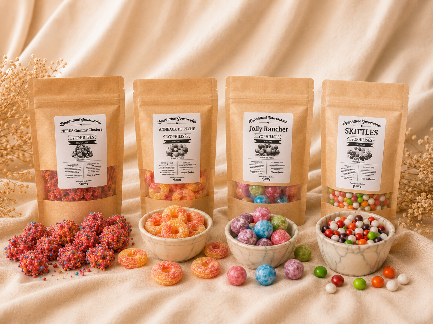 Bonbons lyophilisés
