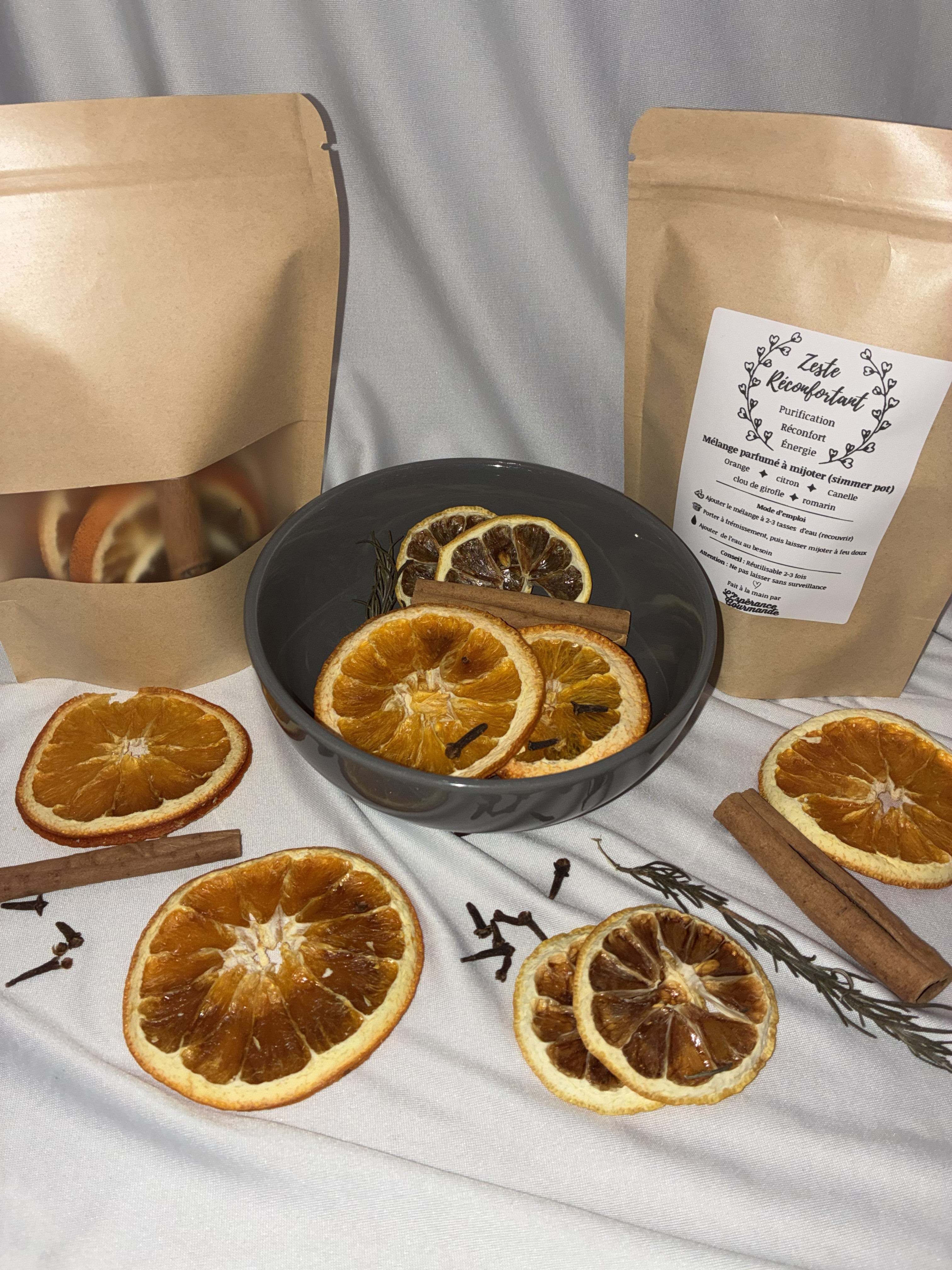 Zeste réconfortant Simmer Pot - Mélange parfumé à mijoter